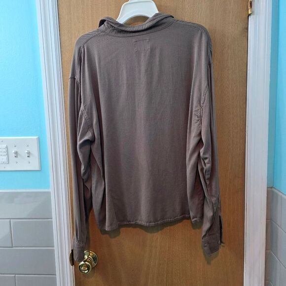 PacSun Casual Button Down Shirt - Brown  Mens L - Picture 2 of 3